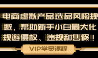 电商虚拟产品选品风险规避，帮助新手小白最大化规避侵权、违规和售假！